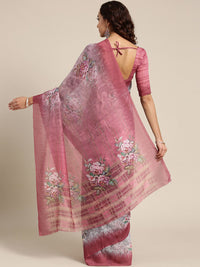 Saree mall Grey & Maroon Printed Saree