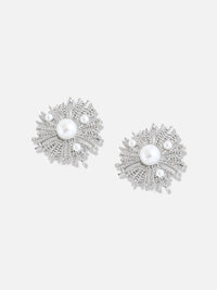 SOHI Silver-Plated Pearls-Studded Jewellery Set