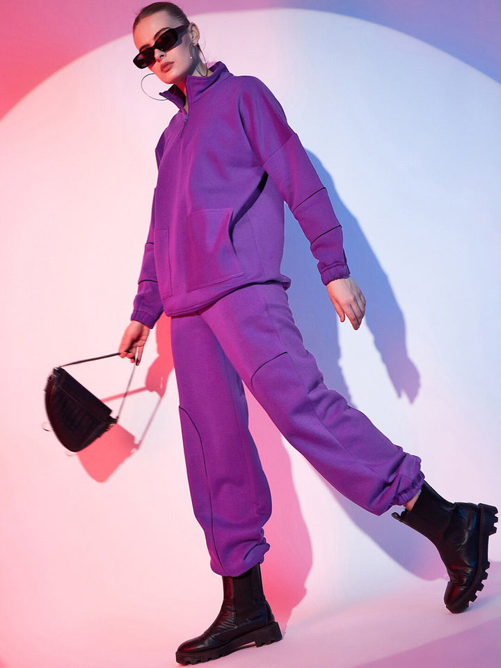 STREET 9 Women Purple Loose Fit Joggers