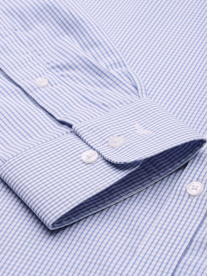 Park Avenue Pure Cotton Slim Fit Micro Checks Opaque Formal Shirt