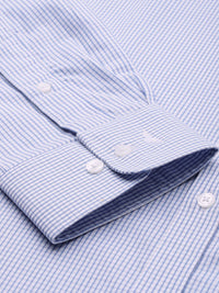 Park Avenue Pure Cotton Slim Fit Micro Checks Opaque Formal Shirt