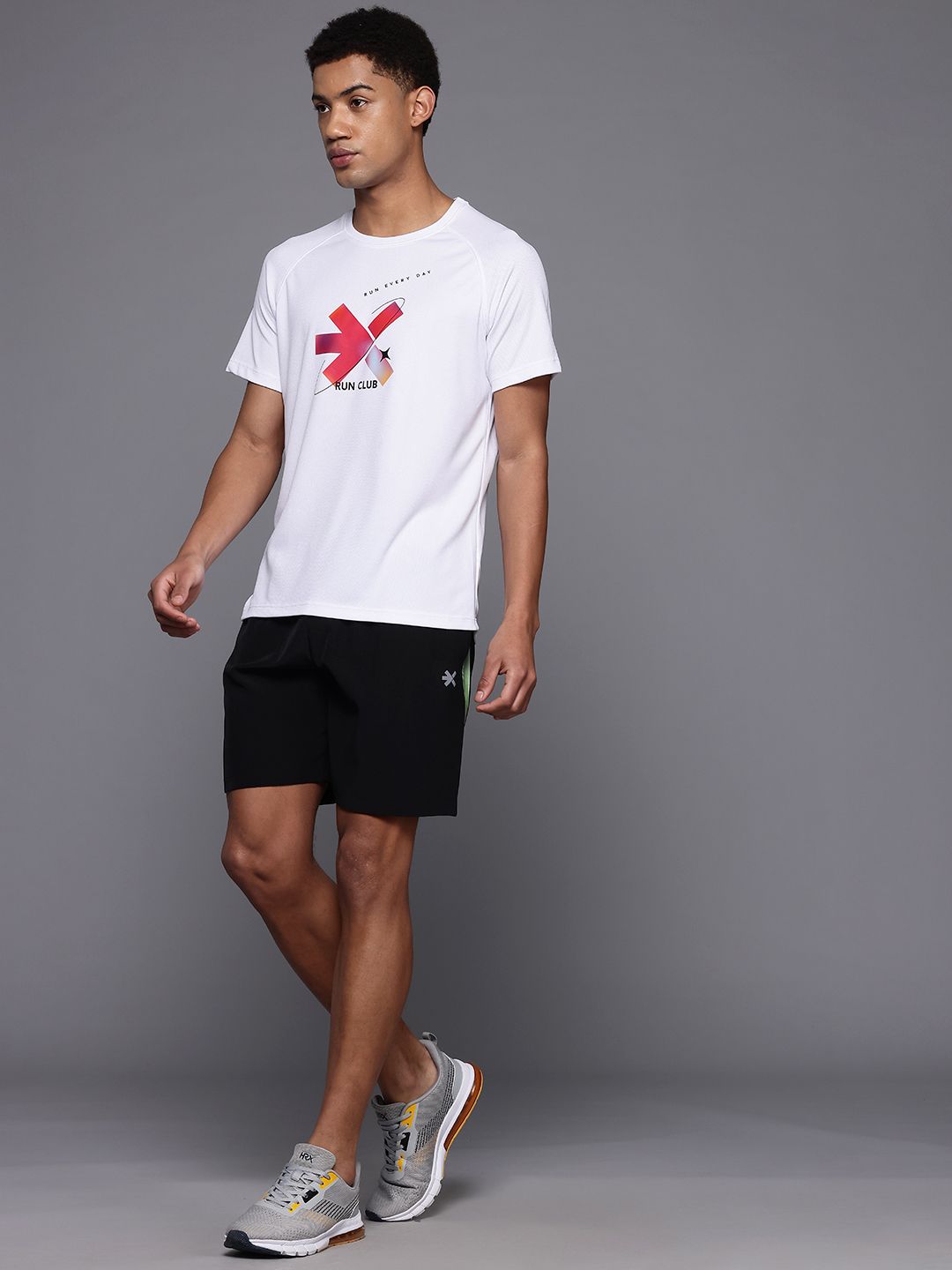 HRX by Hrithik Roshan Rapid-Dry Brand Logo Print Running T-shirt