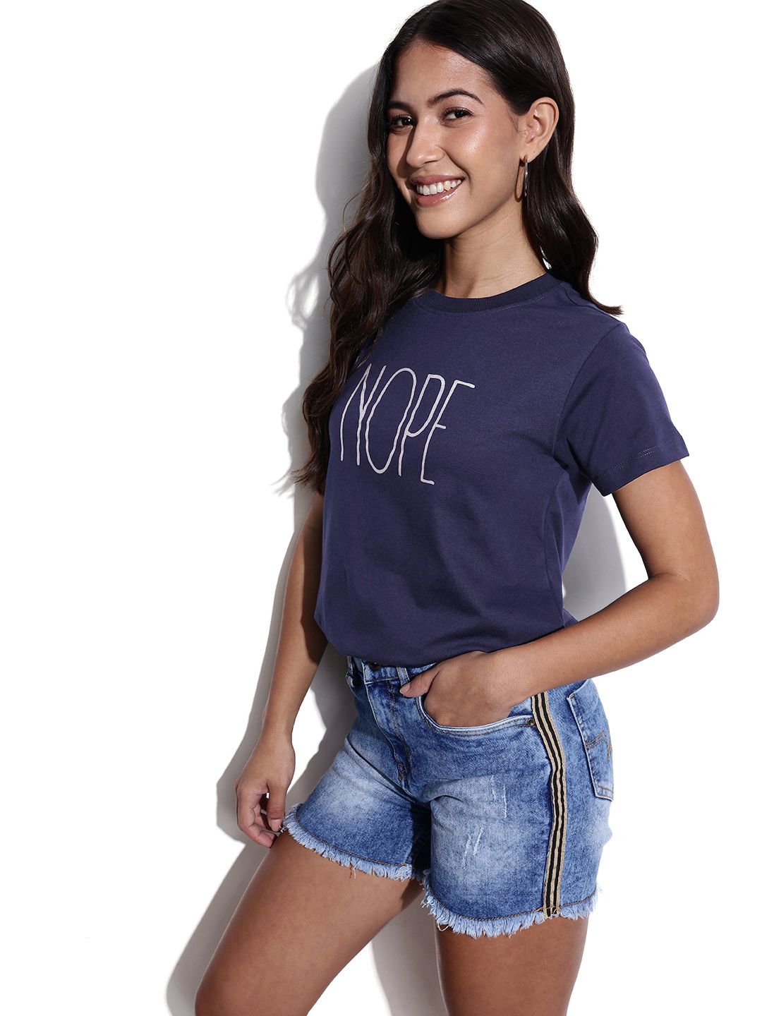 DressBerry Stay Quirky Round Neck Graphic T-shirt