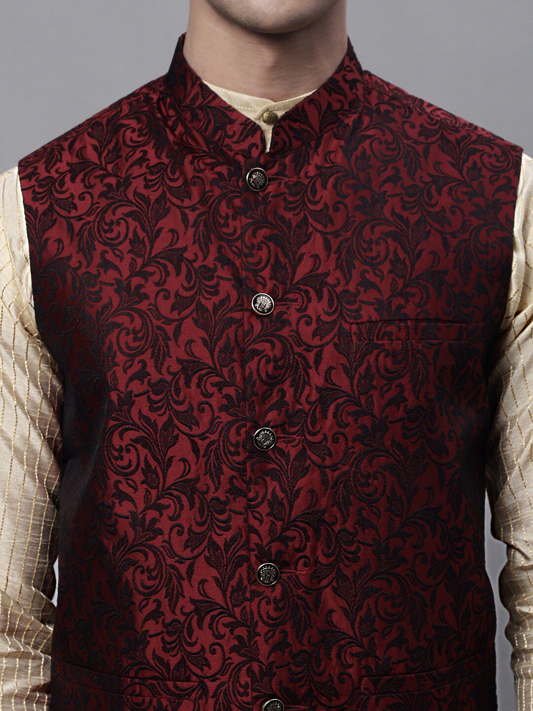 Jompers Woven Design Nehru Jackets