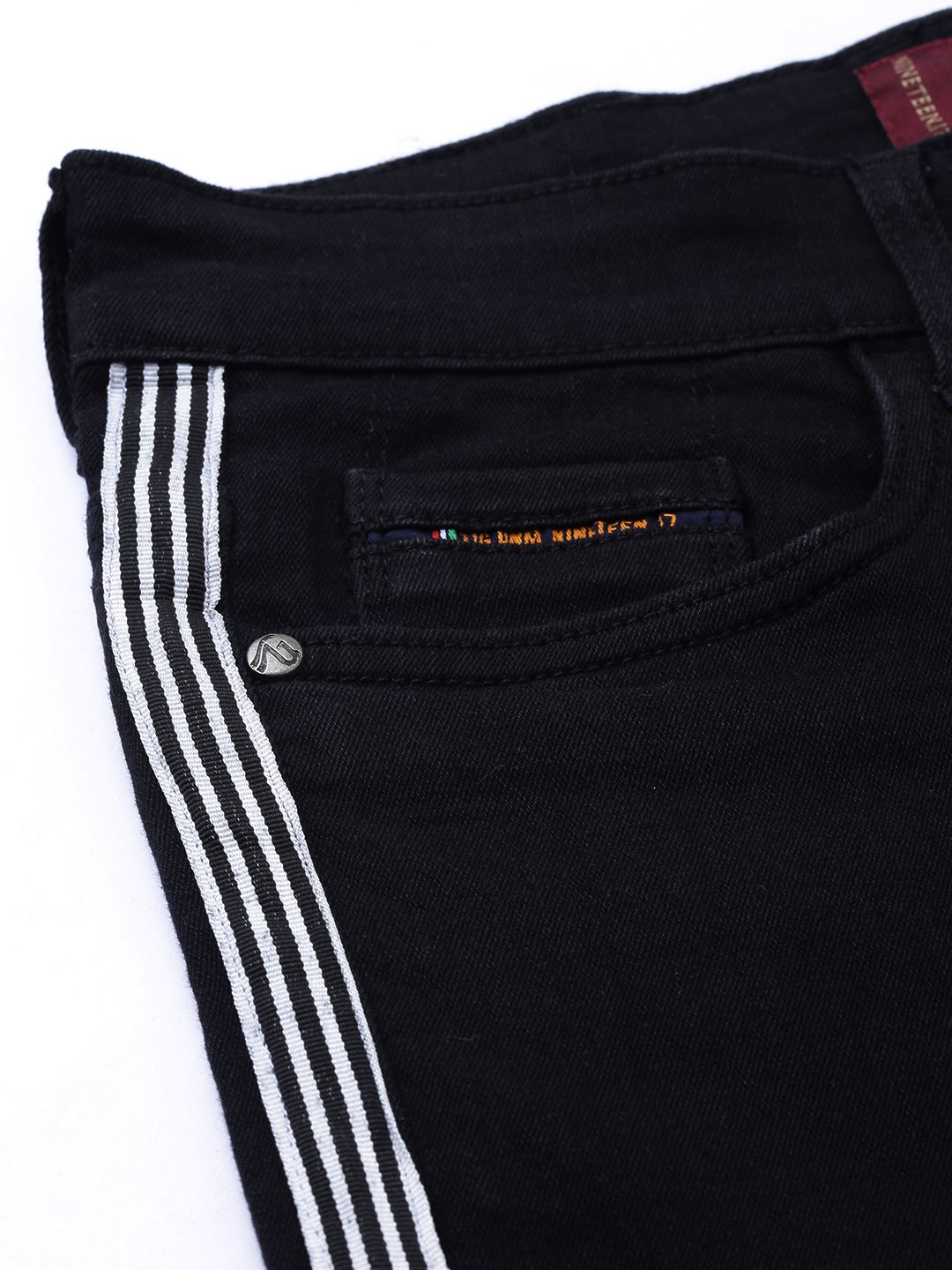 The Indian Garage Co Men Black Slim Fit Mid-Rise Clean Look Jeans