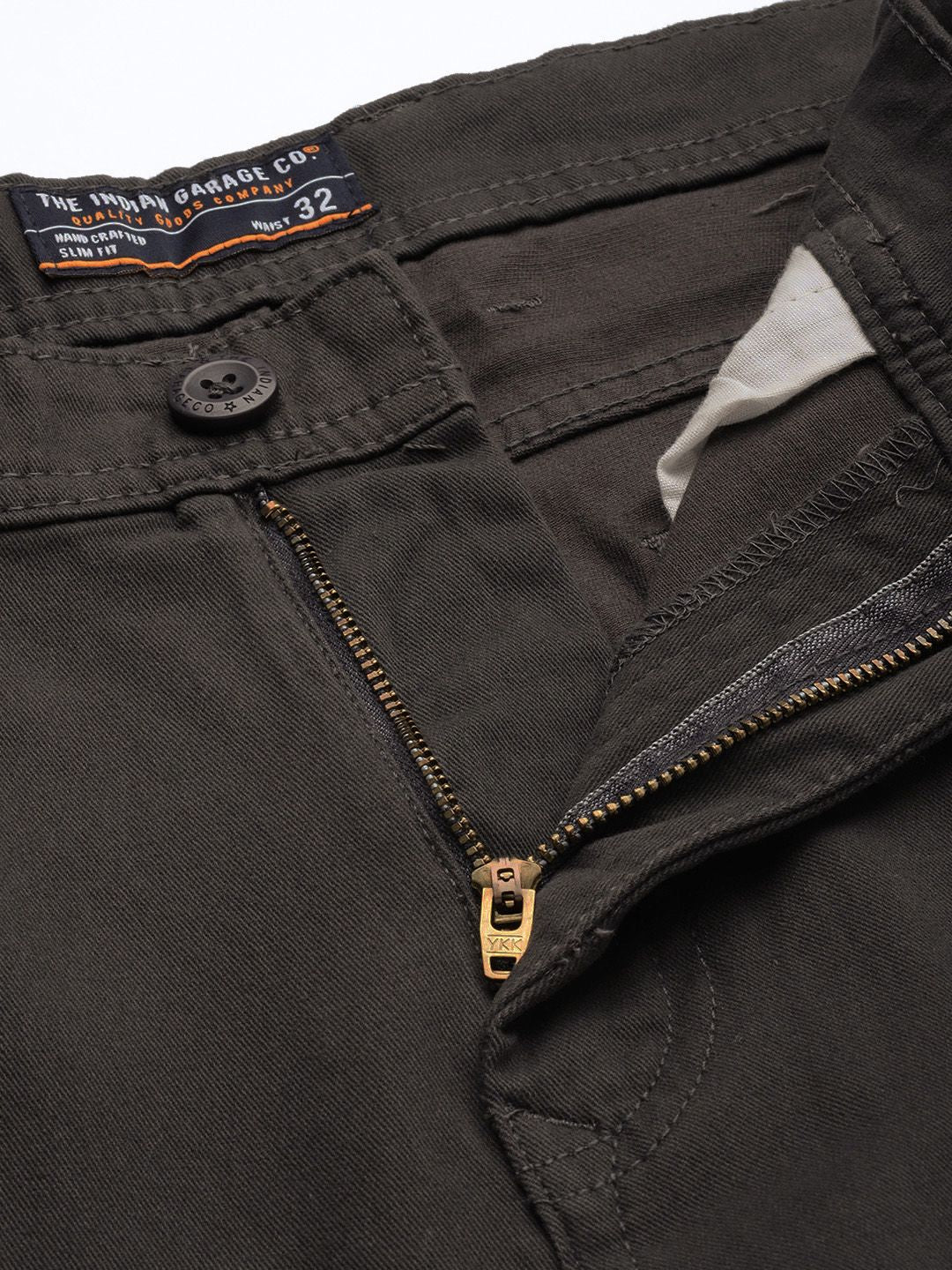 The Indian Garage Co Men Cotton Slim Fit Cargos