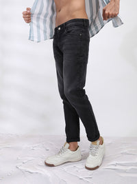 The Indian Garage Co Men Black Slim Fit Mid-Rise Clean Look Jeans