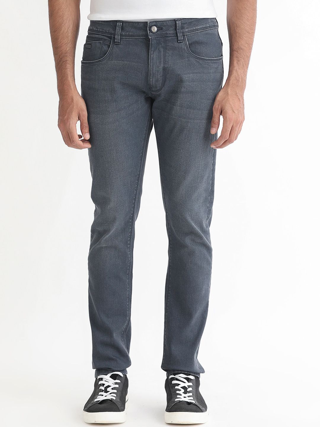 RARE RABBIT Men Colmer Slim Fit Mid-Rise Stretchable Jeans