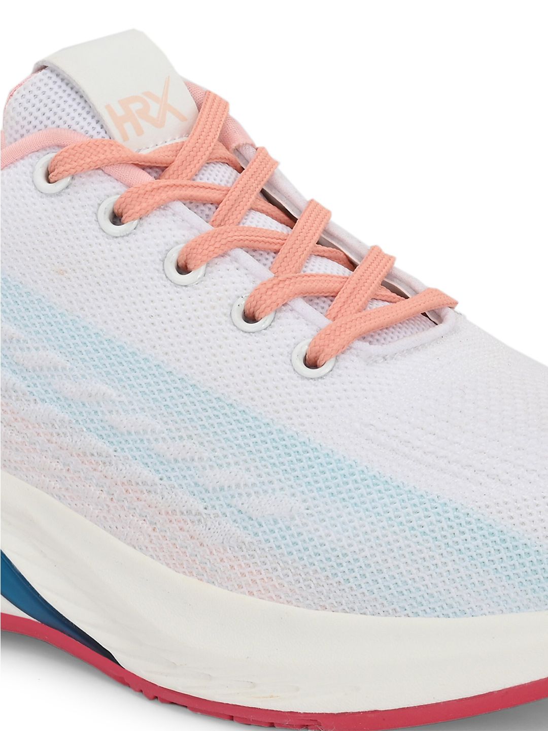 HRX by Hrithik Roshan Women White & Pink Lace-Up Running Shoes
