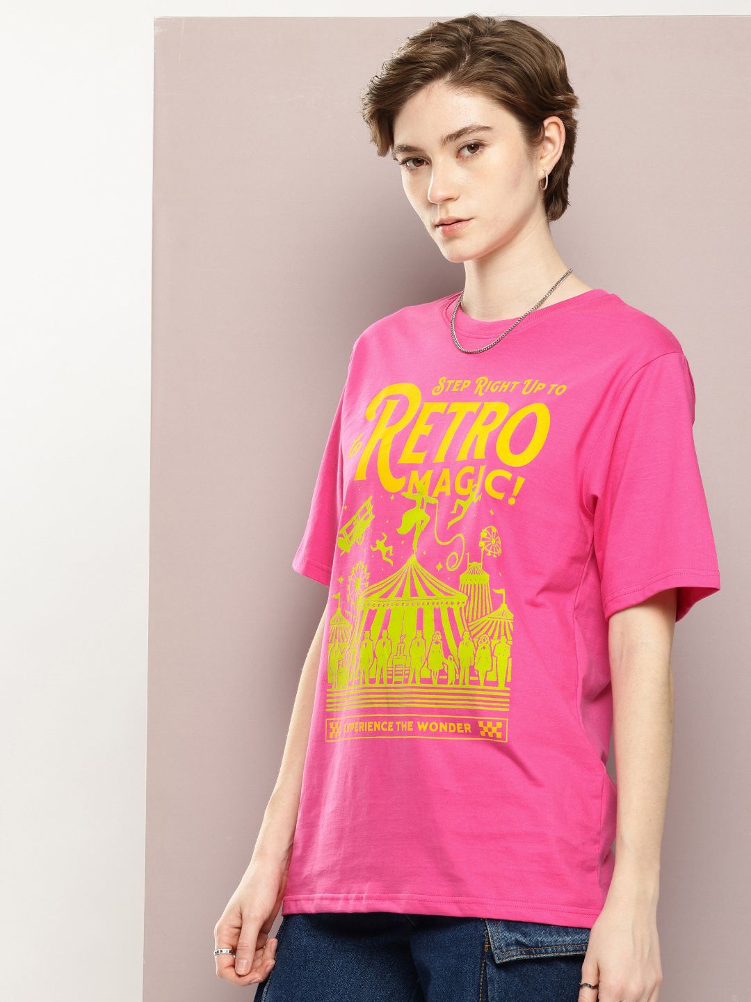 DILLINGER Pure Cotton Graphic Printed Drop-Shoulder Sleeves Relaxed Fit T-shirt