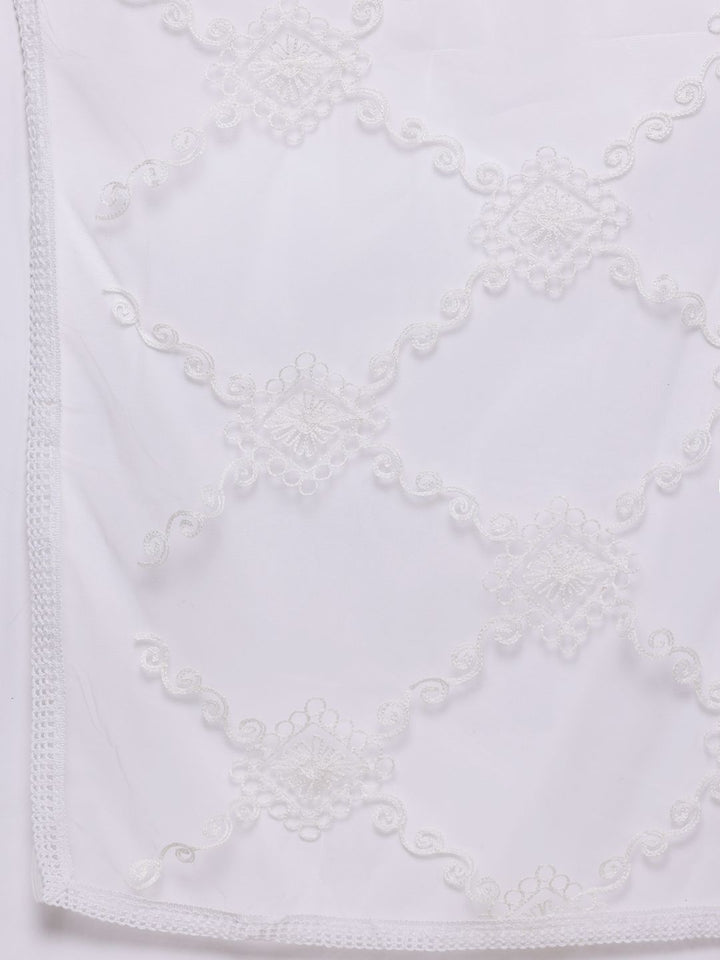 Varanga Printed Thread Work Sequinned Kurta With Trousers & Dupatta