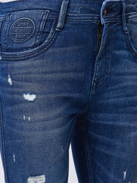 SPYKAR Men Tapered Fit Mildly Distressed Heavy Fade Cotton Stretchable Jeans