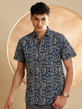 DENNISON Hand Block Printed Lightweight Casual Shirt