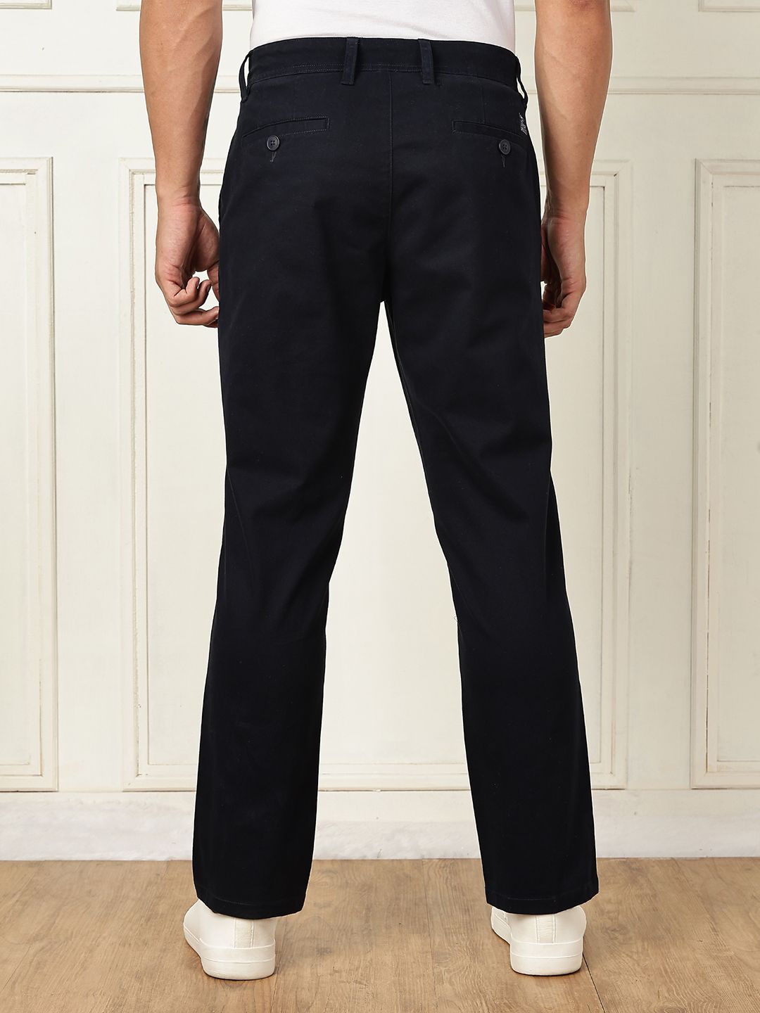 Thomas Scott Men Smart Straight Fit Mid-Rise Easy Wash Chinos