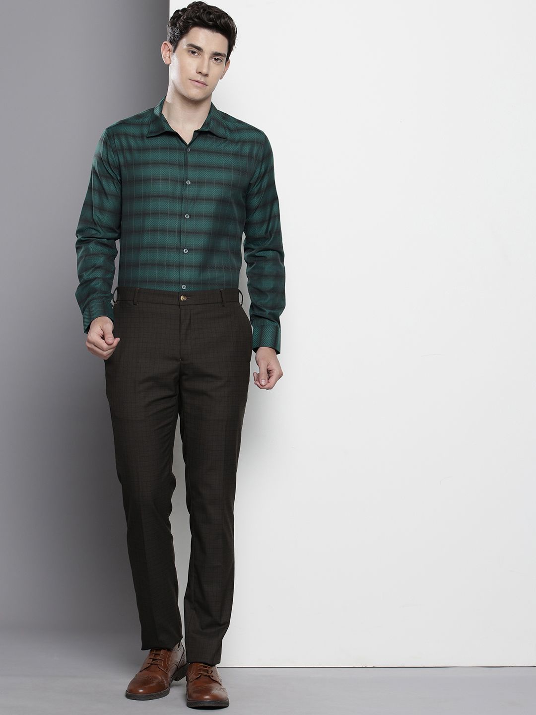 The Indian Garage Co. X Luxe Slim Fit Checked Formal Shirt