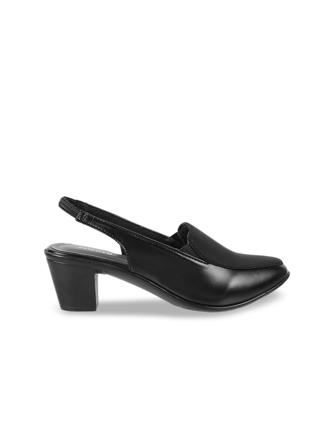 Mochi Pointed Toe Block Pumps With Backstrap