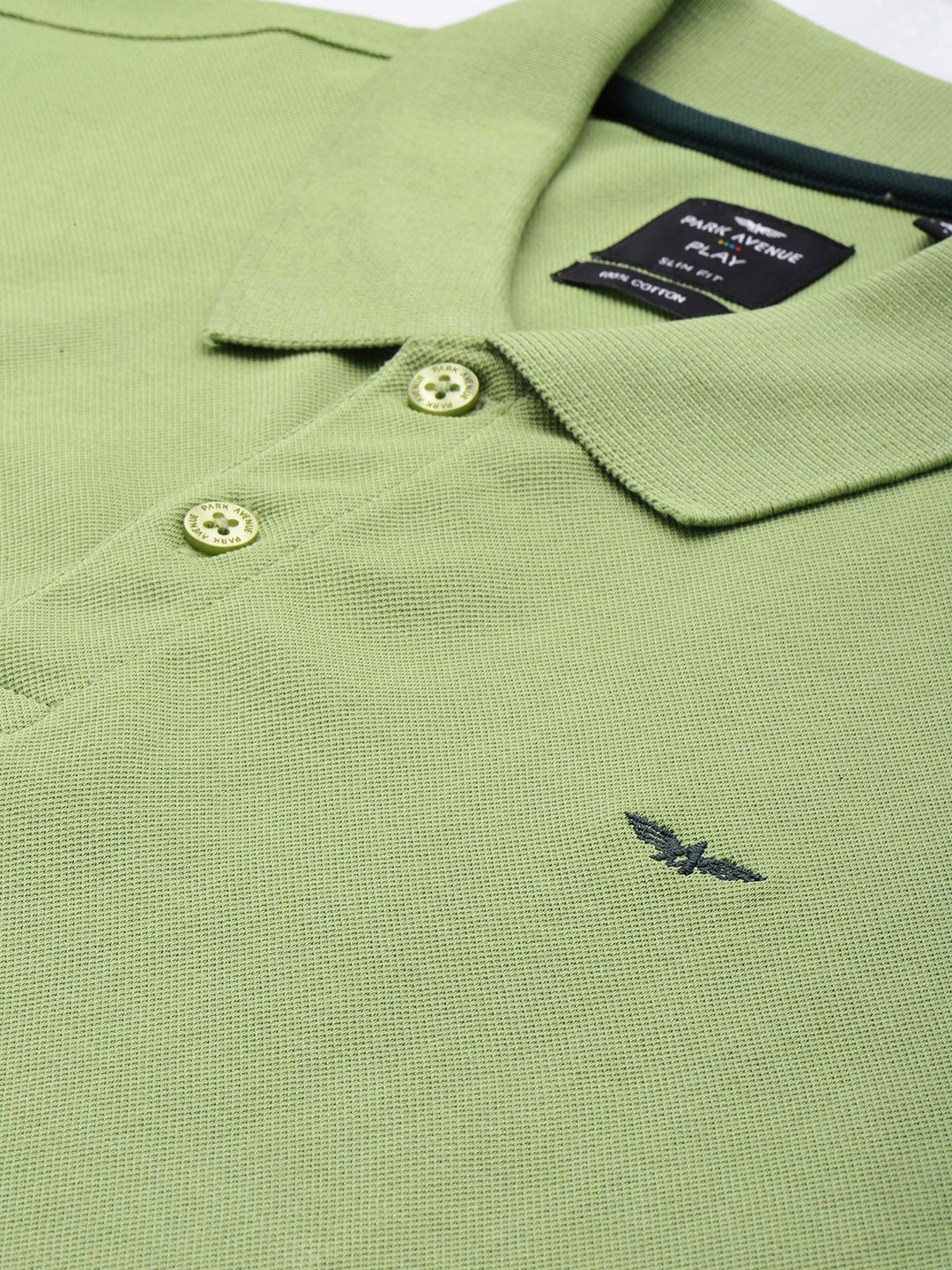 Park Avenue Polo Collar Pure Cotton Slim Fit T-shirt