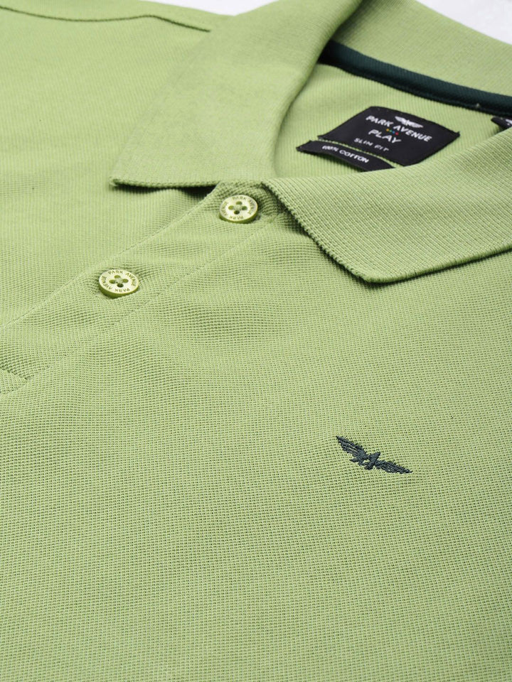 Park Avenue Polo Collar Pure Cotton Slim Fit T-shirt