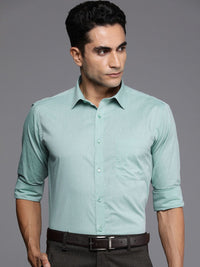 Raymond Pure Cotton Self Design Slim Fit Textured Formal Shirt