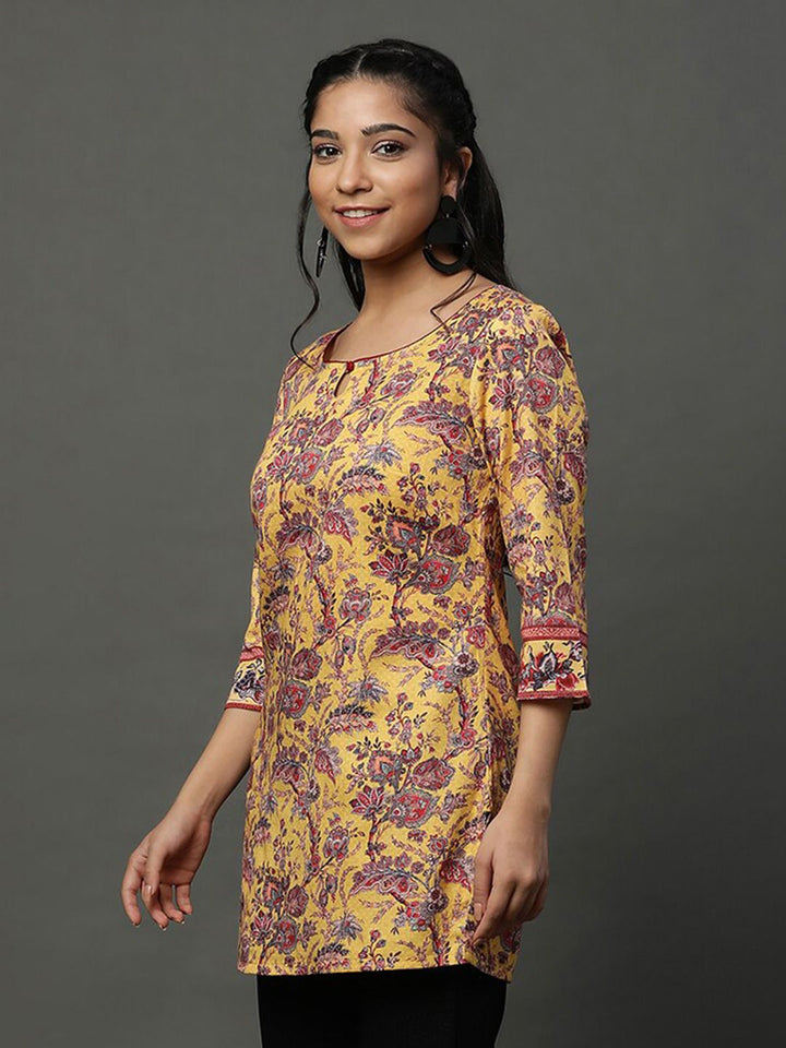 AURELIA Ethnic Motifs Printed Pure Cotton Kurti