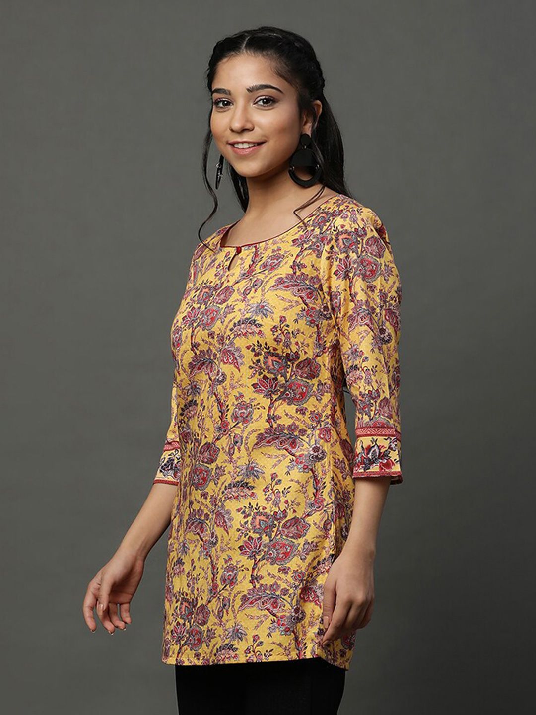 AURELIA Ethnic Motifs Printed Pure Cotton Kurti