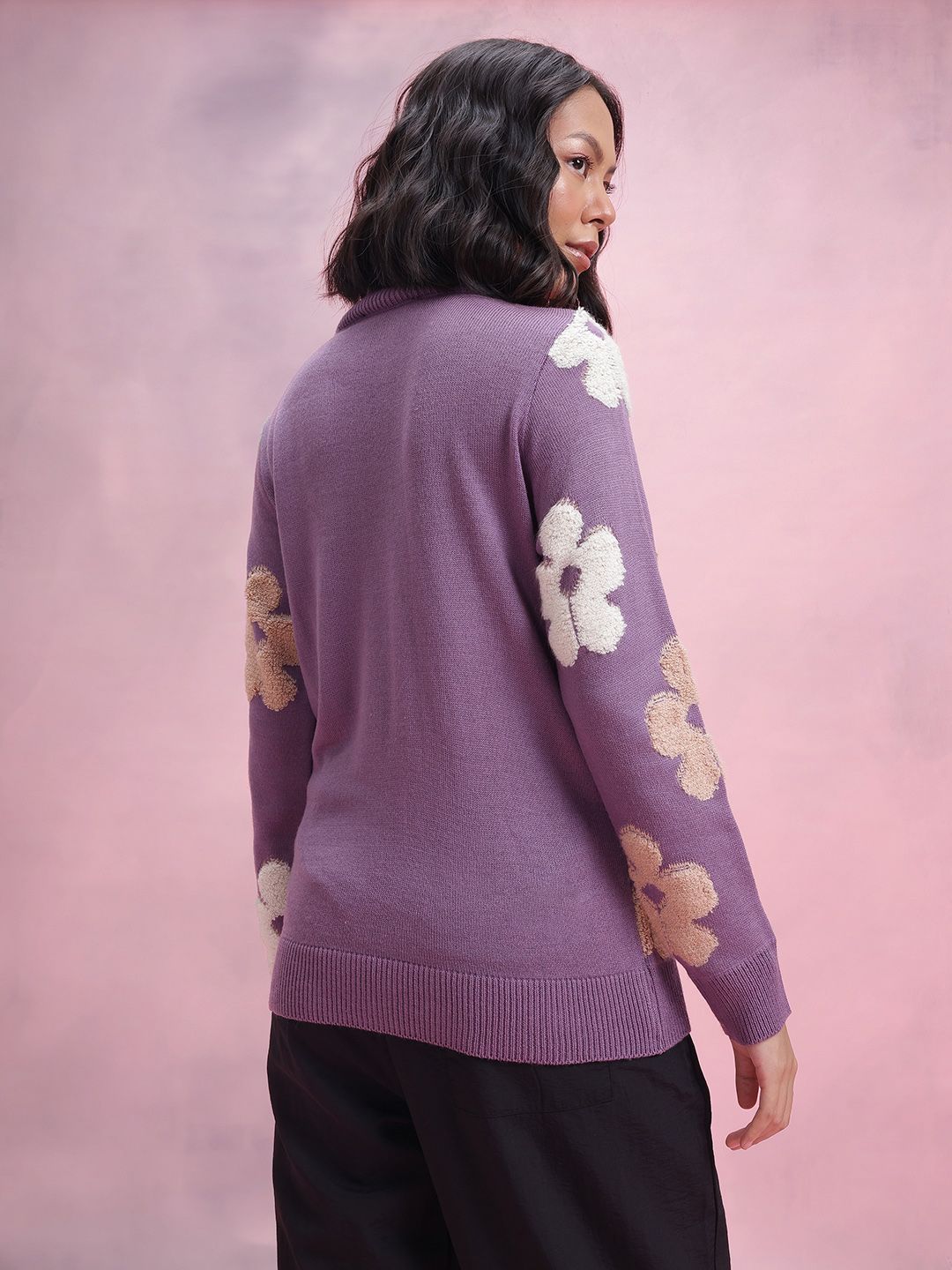 DressBerry Floral Turtle Neck Pullover