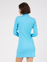 SASSAFRAS High Neck Mini Sheath Dress