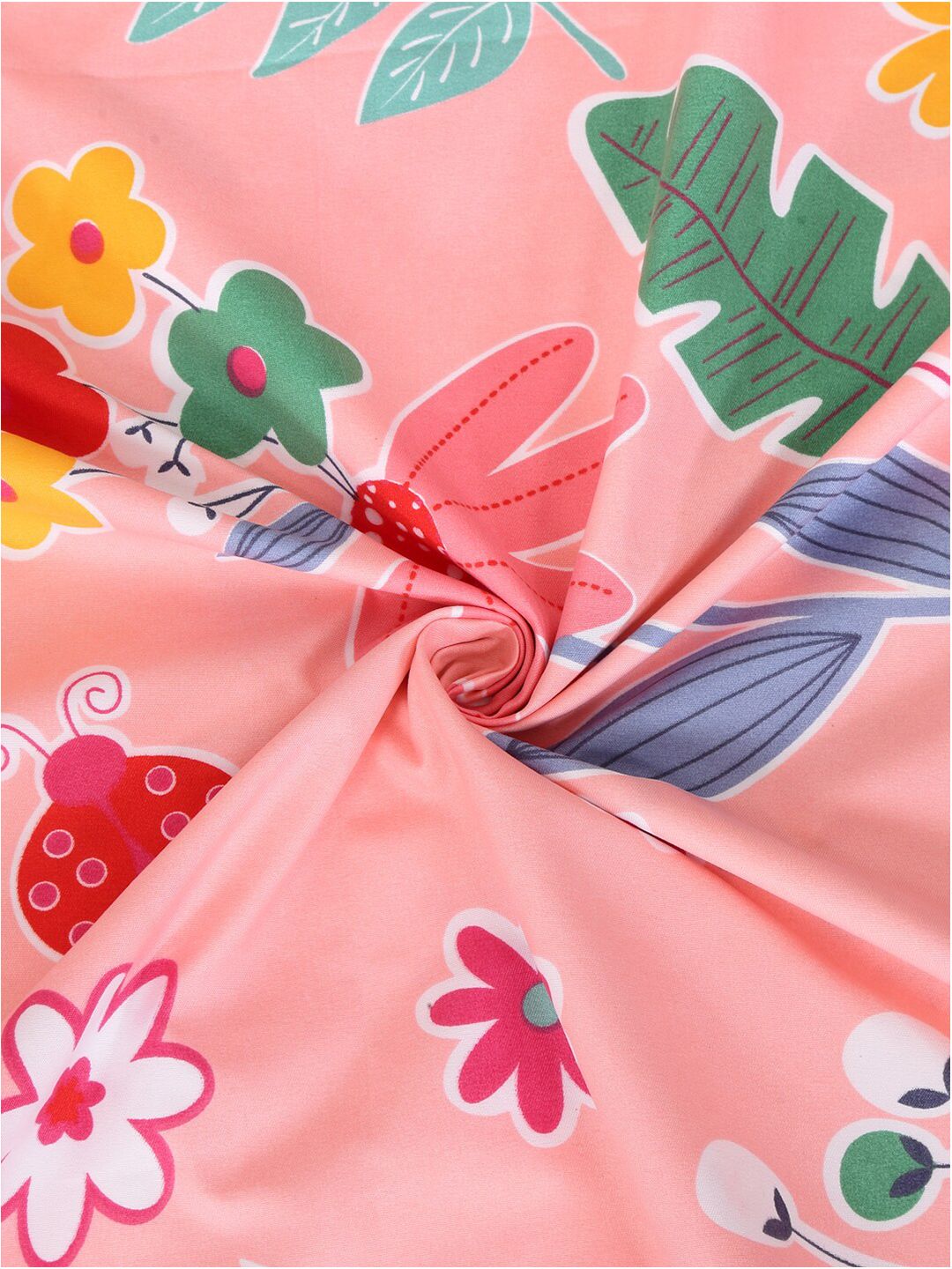 KLOTTHE Floral 300 TC Double King Bed Sheet with 2 Pillow Covers