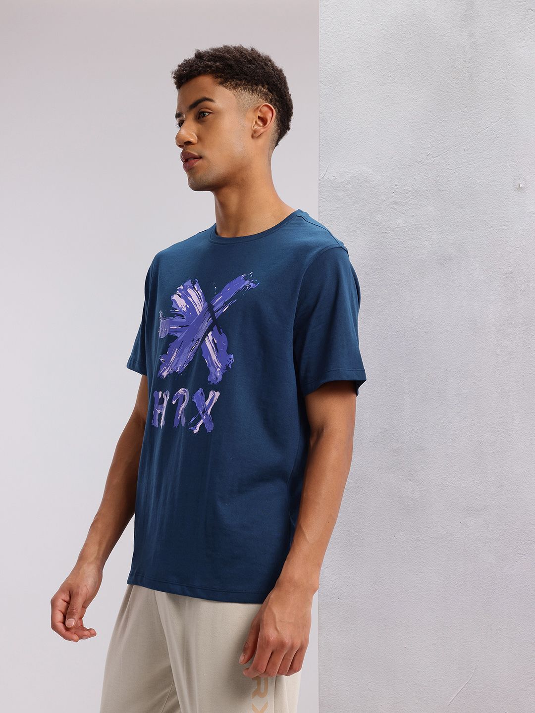 HRX by Hrithik Roshan Brand Logo Printed Lifestyle T-shirt