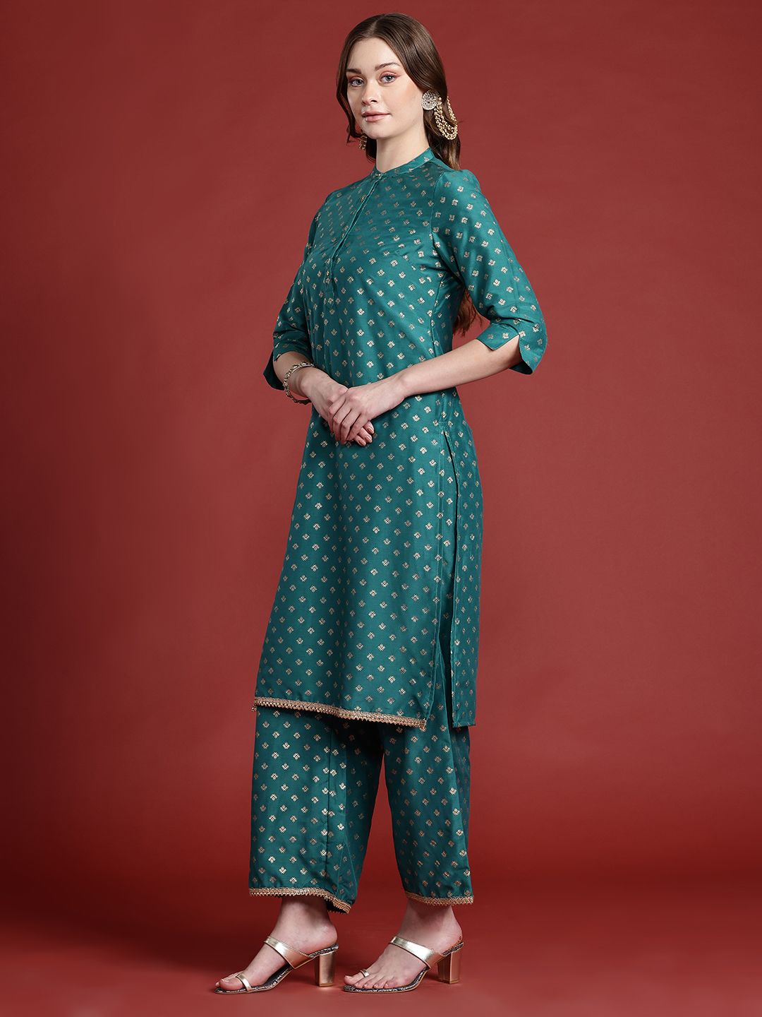 Anouk Ethnic Printed Kurta Set With Dupatta