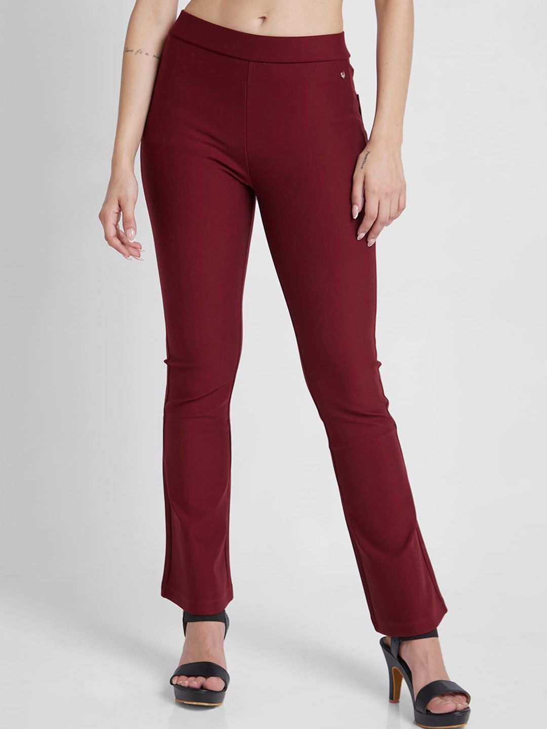 SPYKAR Women High-Rise Bootcut Trousers