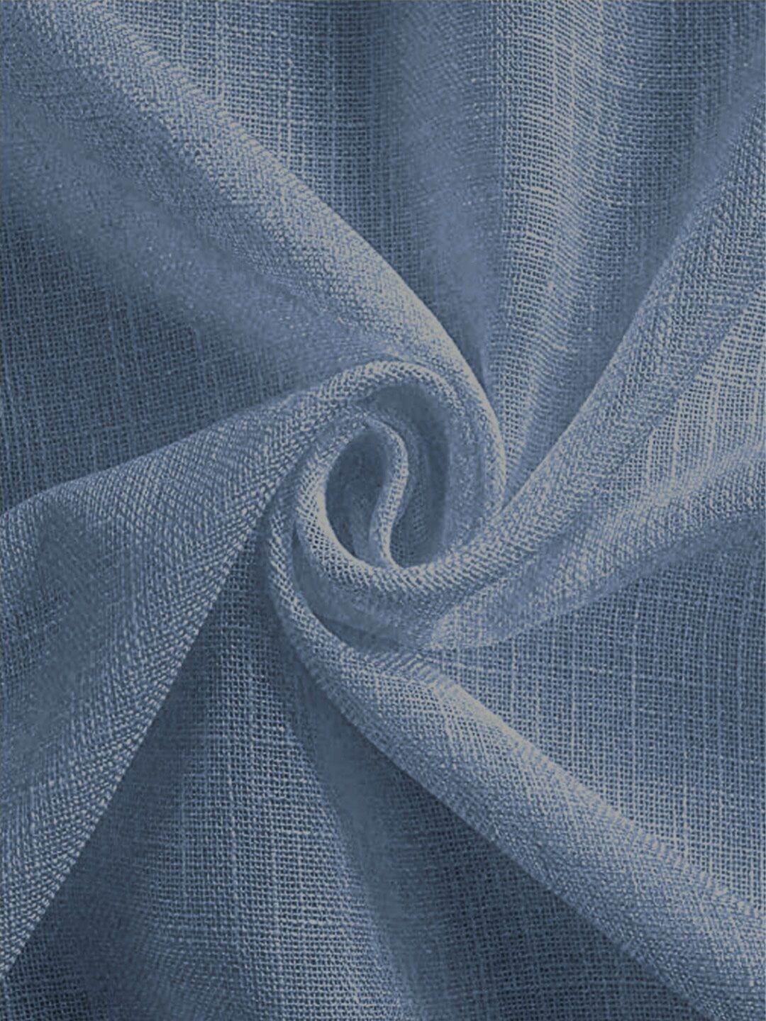 URBAN SPACE Blue 2 Pieces Sheer Long Door Curtain