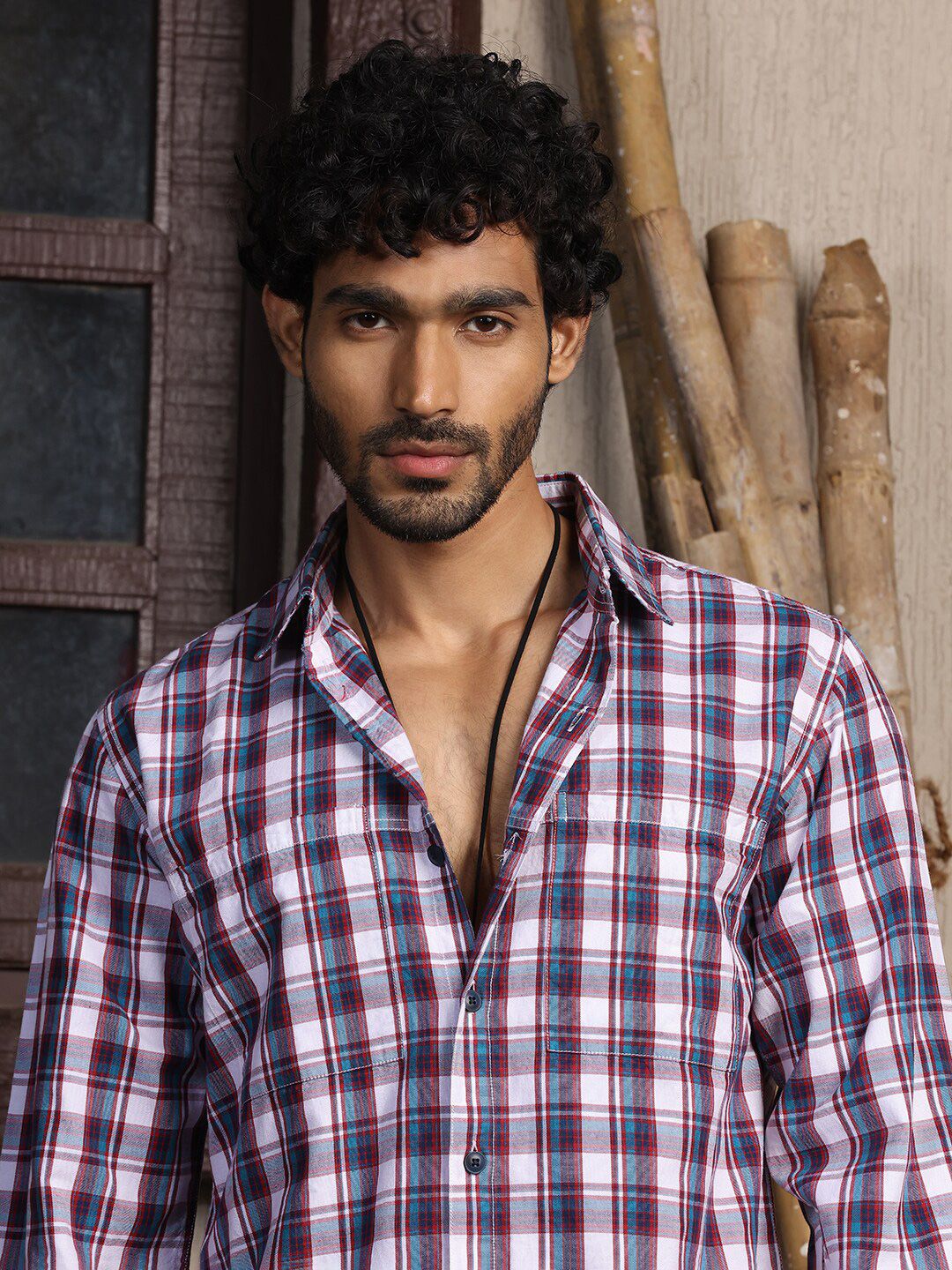 Thomas Scott Premium Tartan Checks Opaque Cotton Casual Shirt