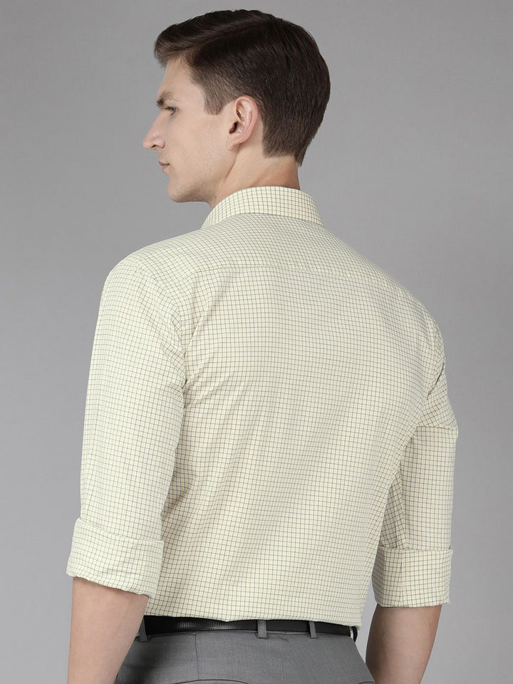 Park Avenue Men Slim Fit Grid Tattersall Checks Opaque Pure Cotton Formal Shirt
