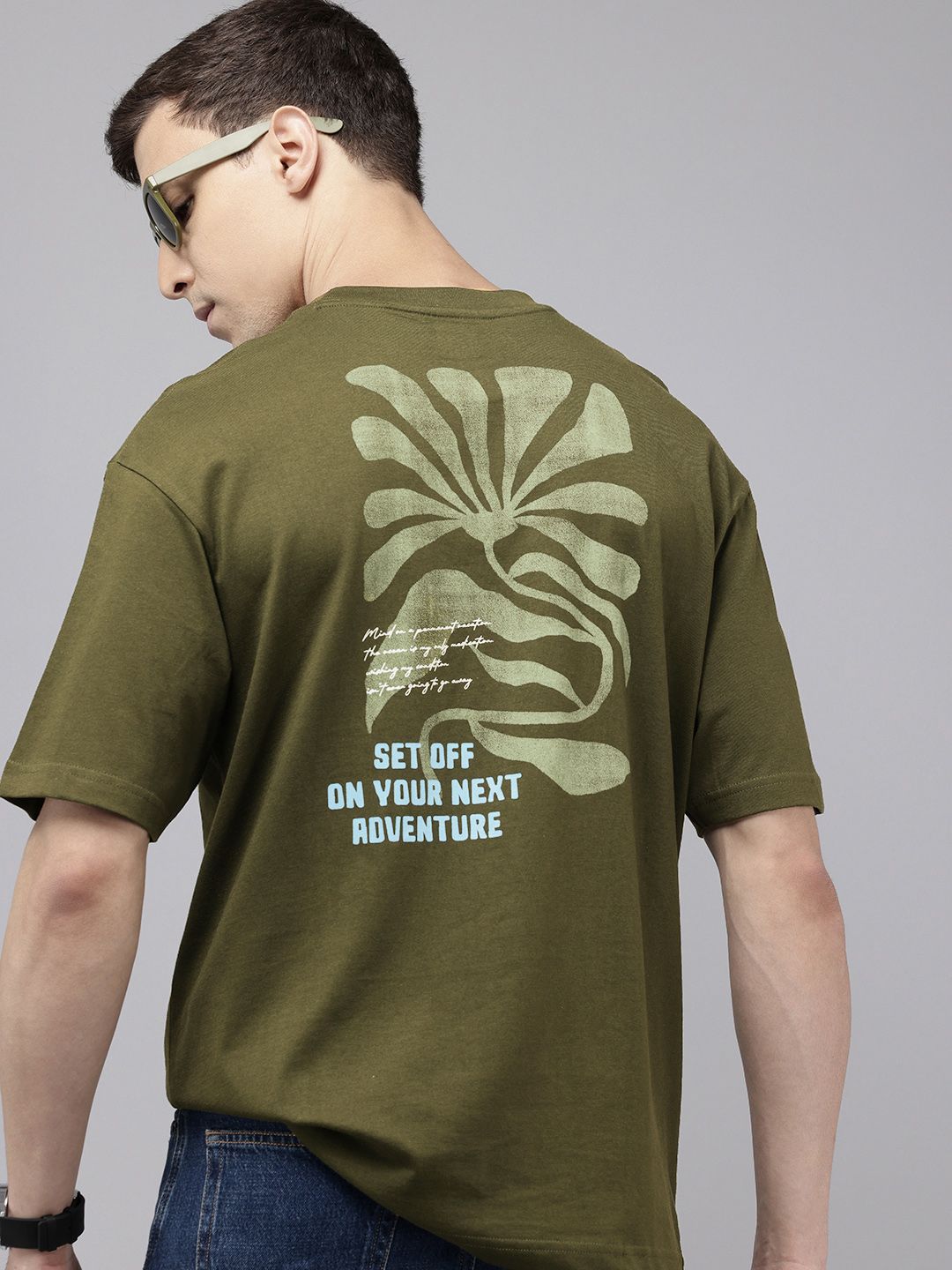 SPYKAR Oversized Fit Typography Printed T-shirt