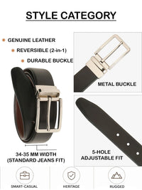Teakwood Leathers Men Leather Reversible Belt