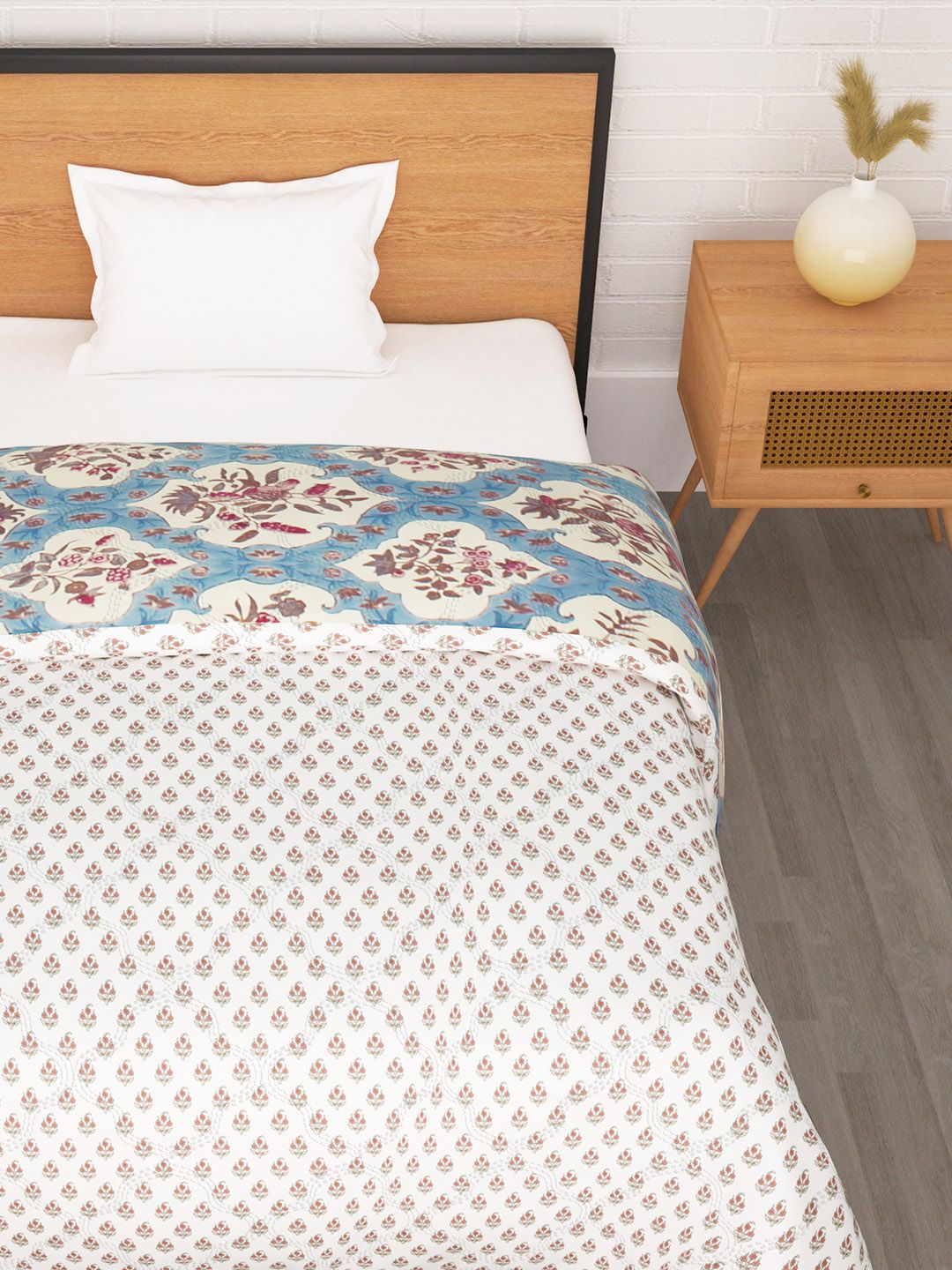 Story@home Floral Printed Ac Room 180 GSM Reversible Single Bed Comforter