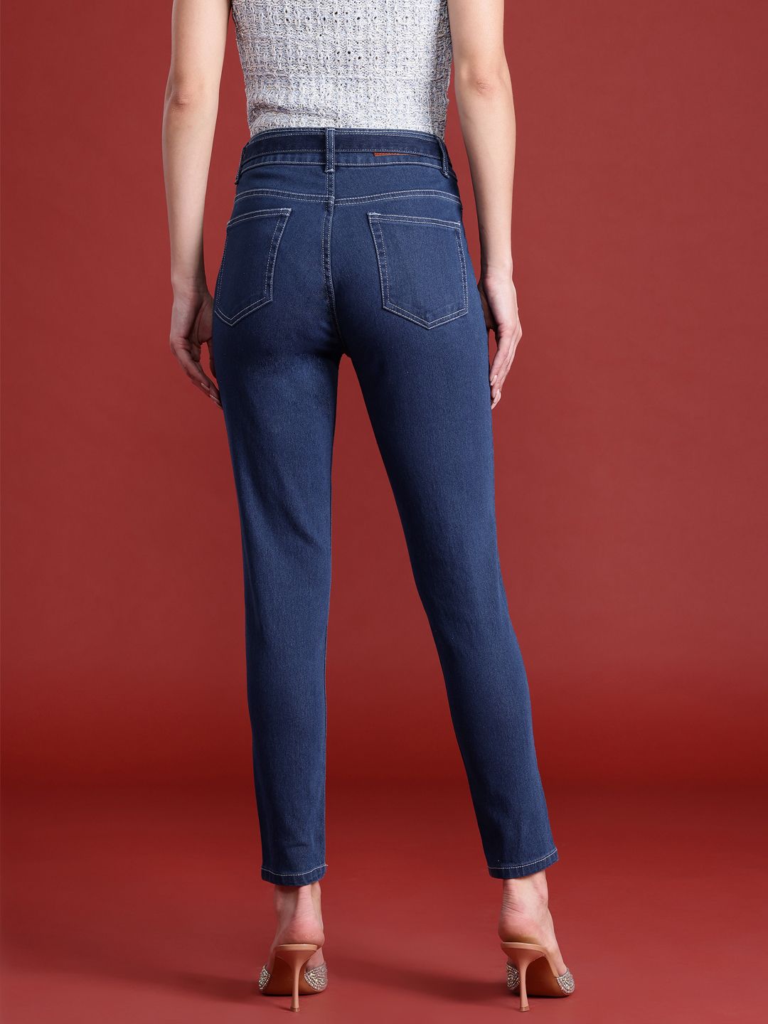 all about you Women Skinny Fit Stretchable Jeans with Belt