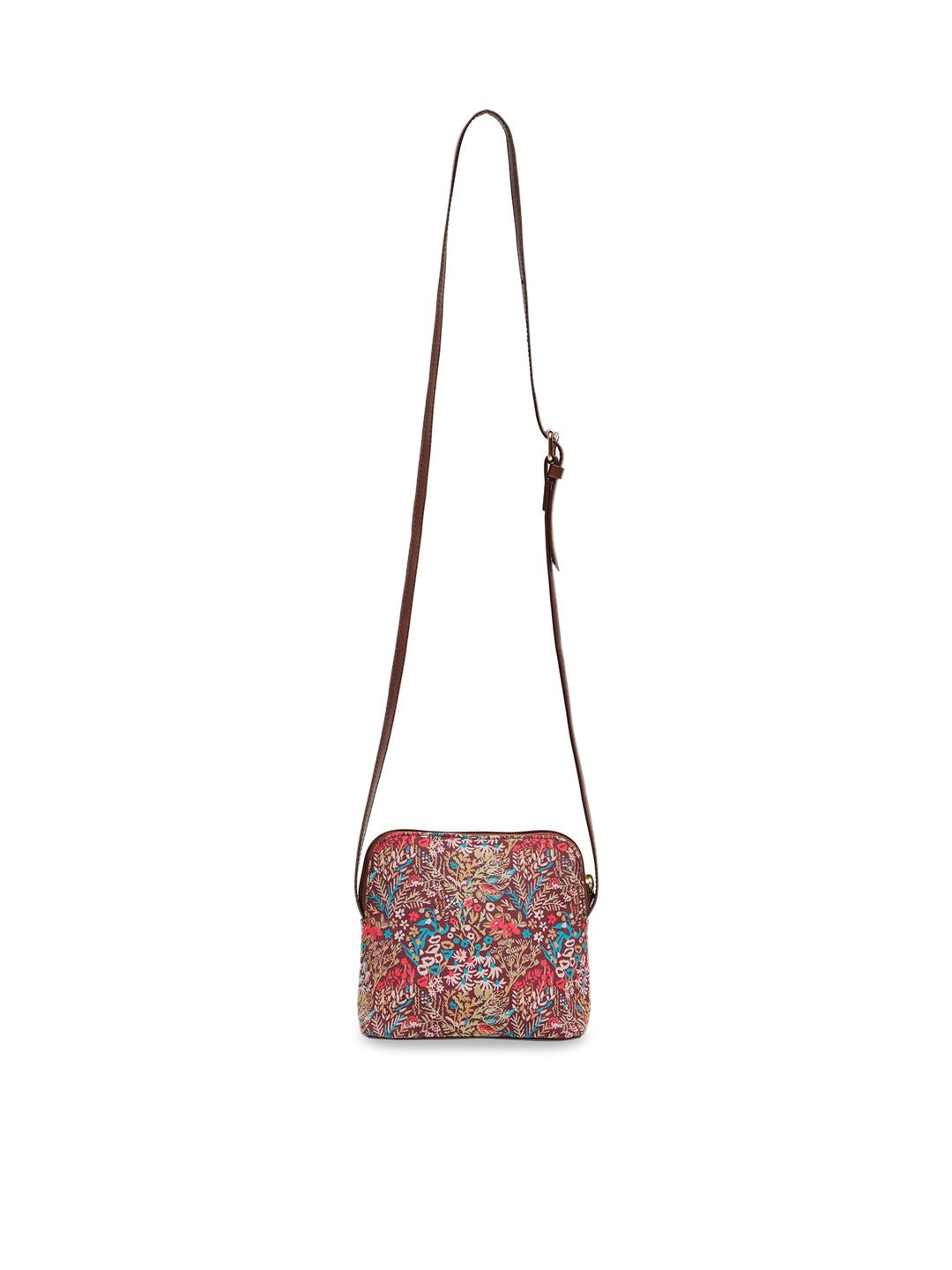 TEAL BY CHUMBAK Floral Printed Structured Sling Bag