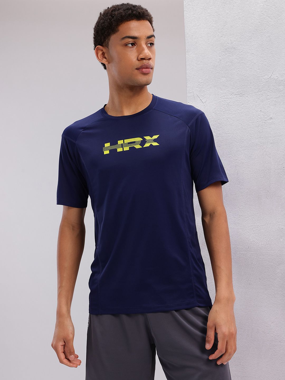 HRX by Hrithik Roshan Men Printed Rapid-Dry Training T-shirt