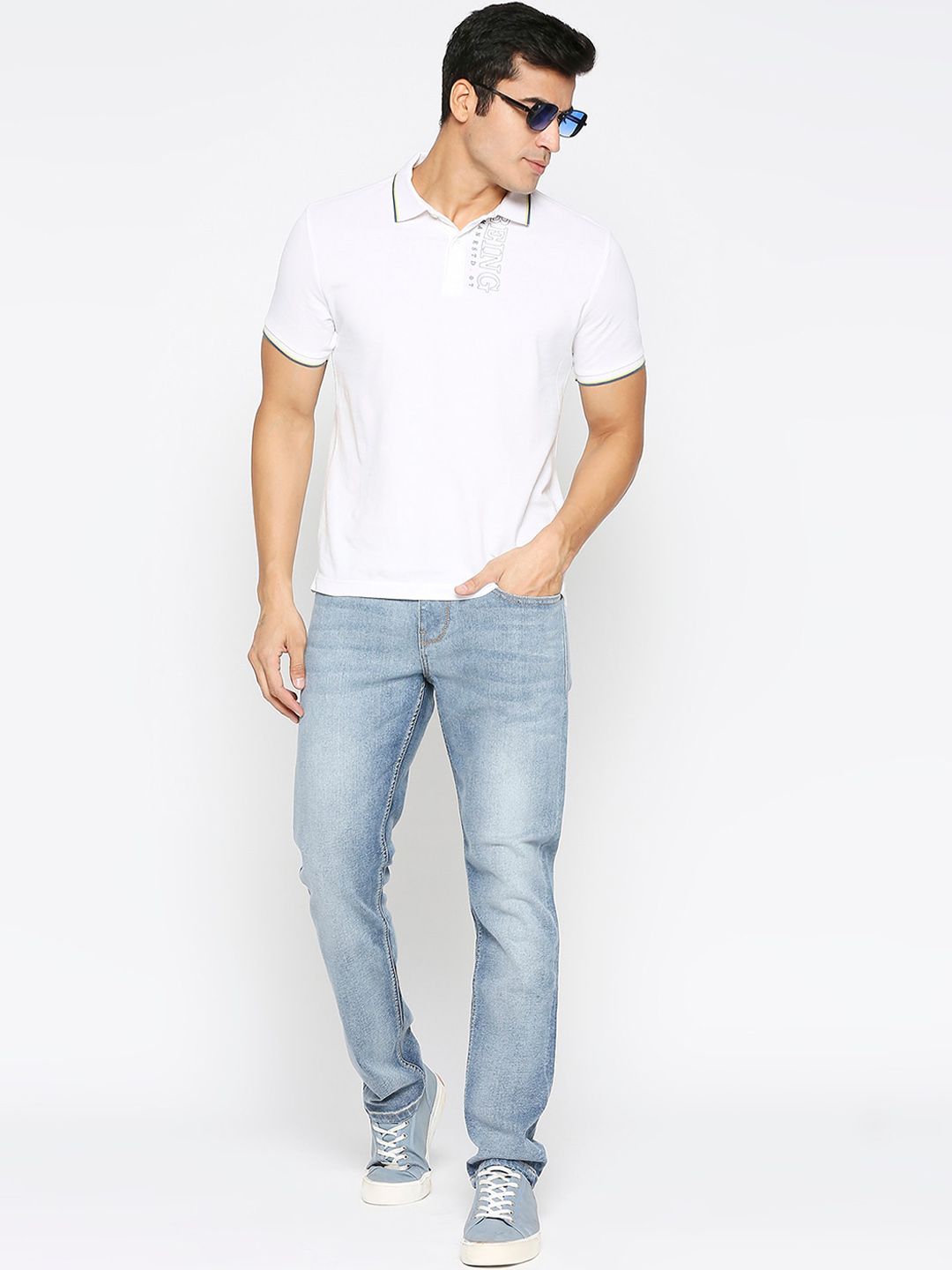 Being Human Men Slim Fit Clean Look Heavy Fade Jeans