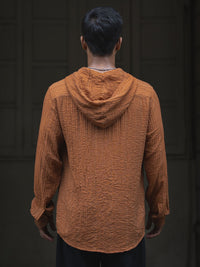Powerlook Men Hood Solid Casual Shirt