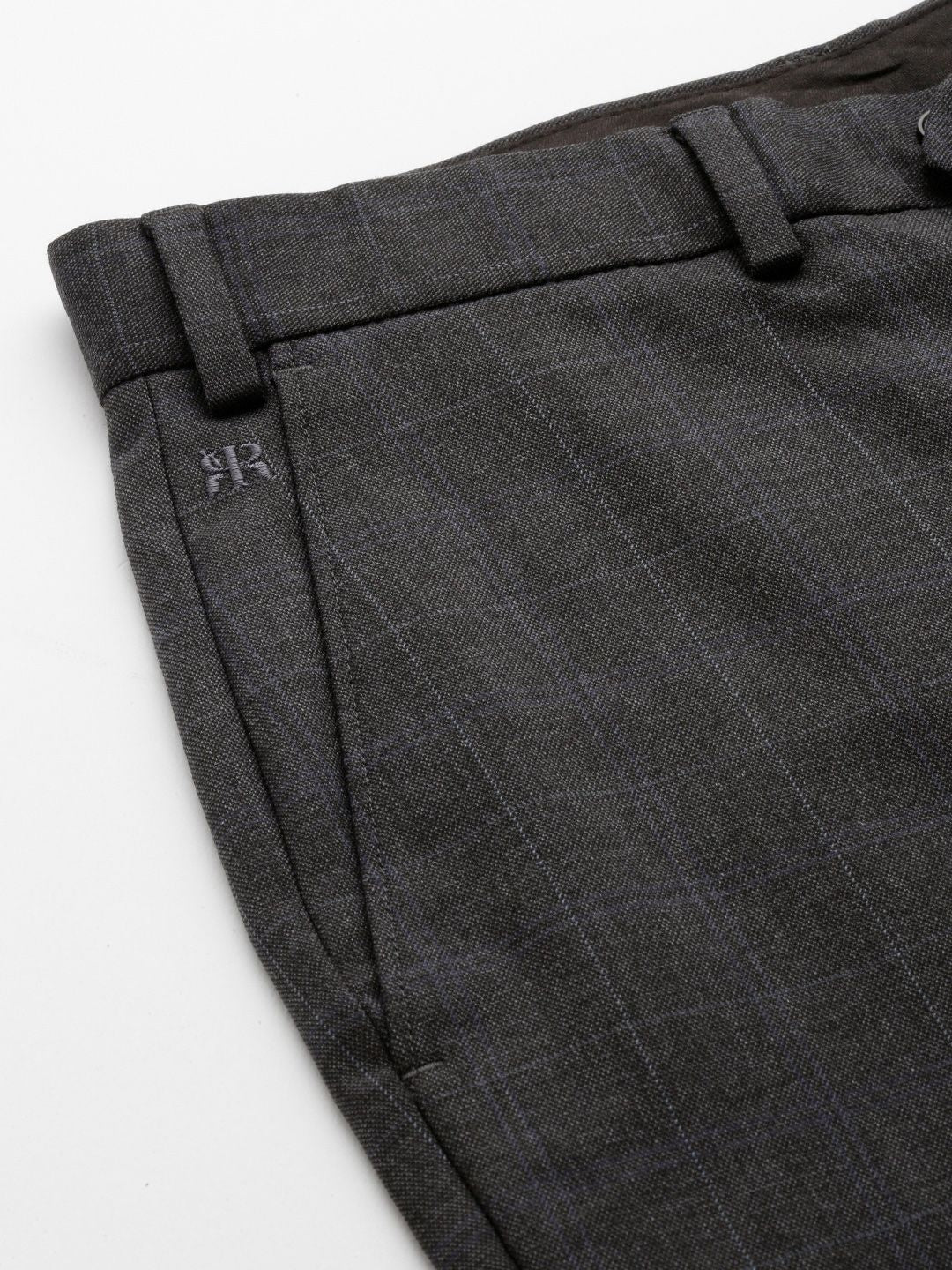 Raymond Men Checked Slim Fit Formal Trousers