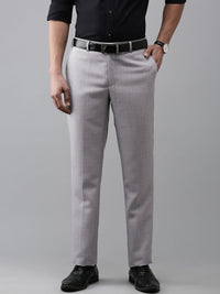 Park Avenue Men Regular Fit Checked Formal Trousers