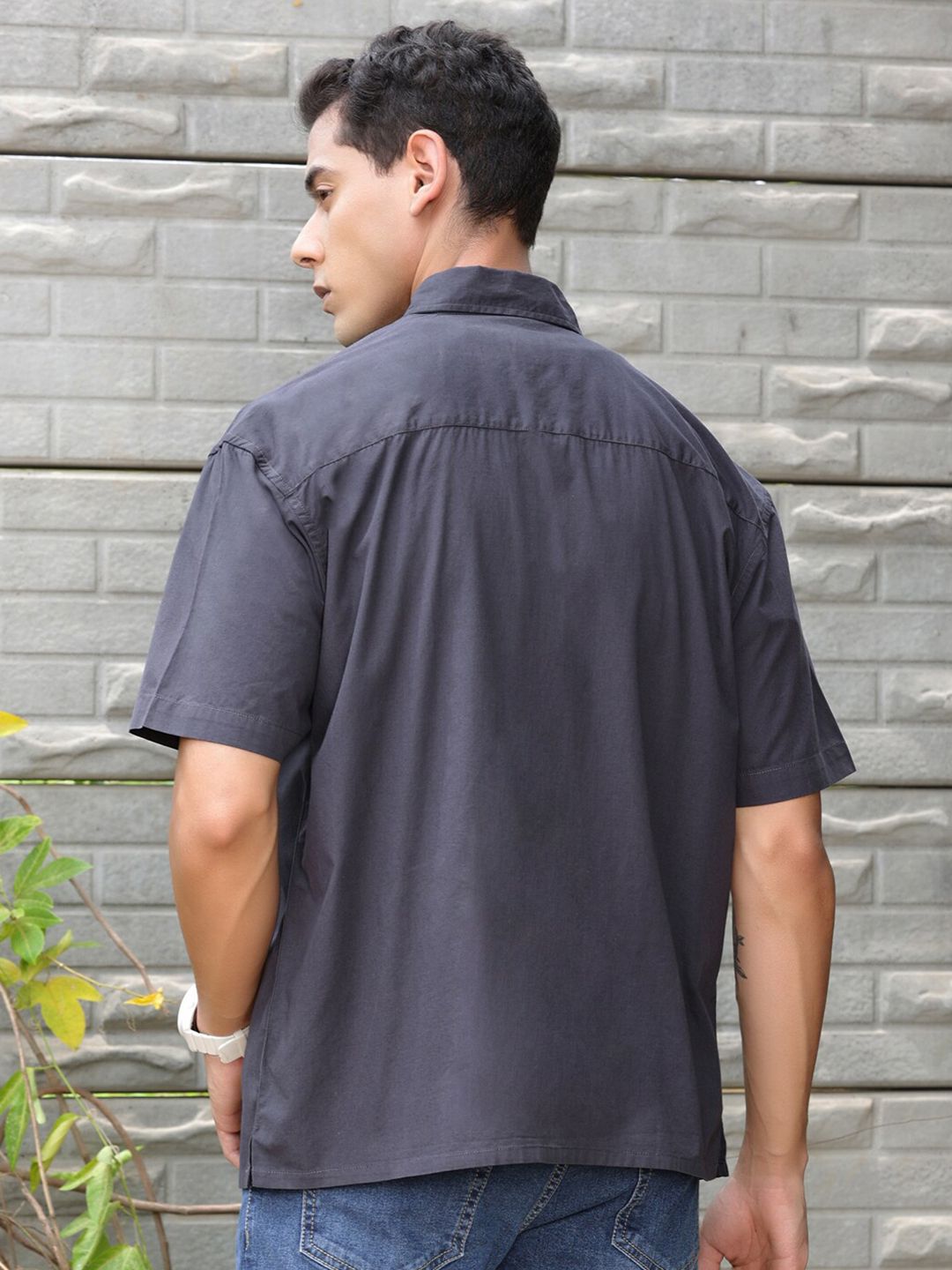 Thomas Scott Men Solid Premium Boxy Opaque Casual Shirt