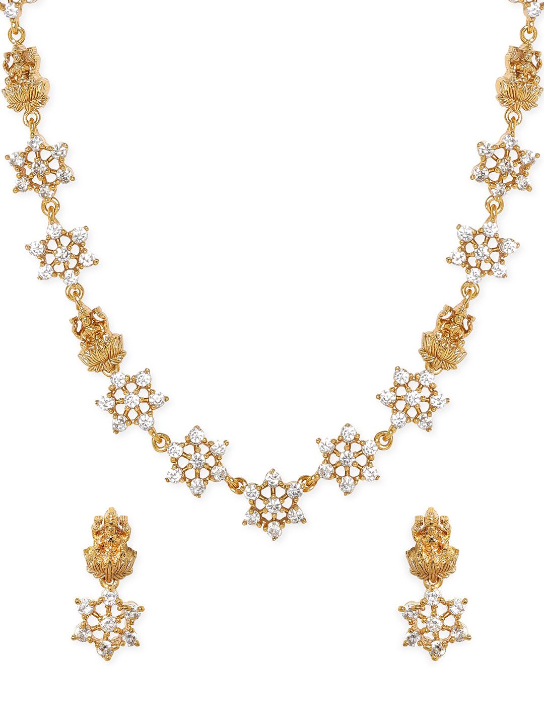 Rubans Gold-Plated AD Stone Jewellery Set