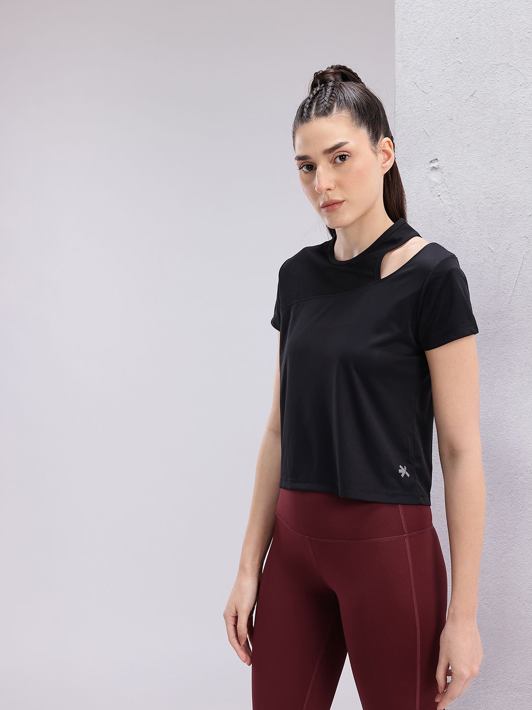 HRX oleh Hrithik Roshan Mesh Masukkan T-Shirt Latihan Rapid-kering T-Shirt