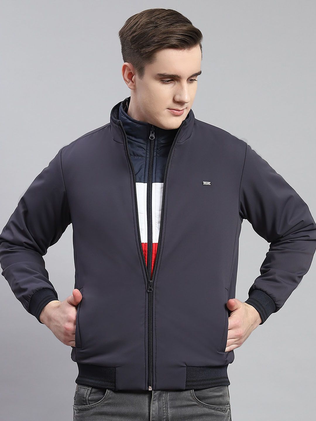 Monte Carlo Mock Collar Lightweight Bomber Jacket