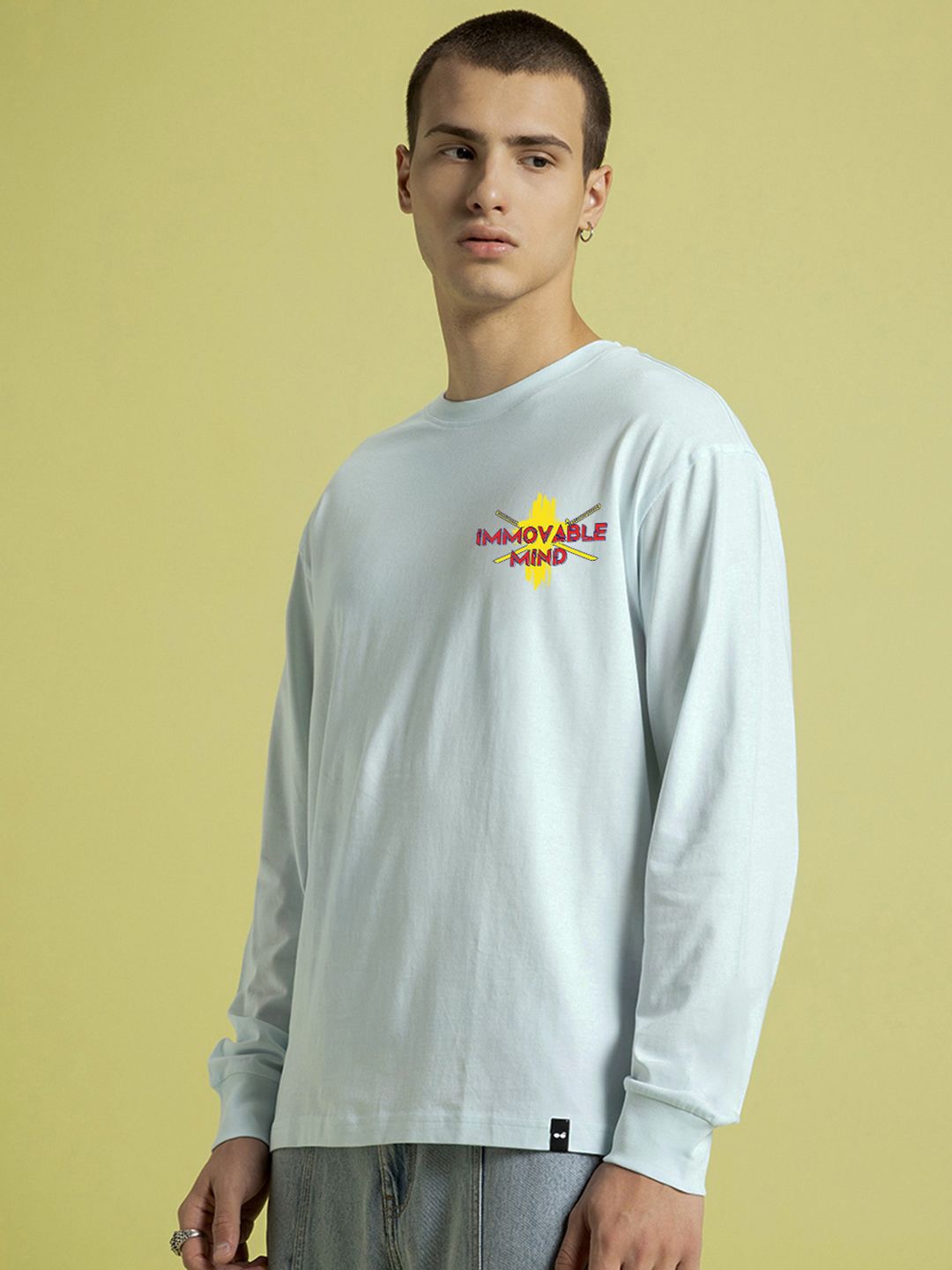 Bewakoof Men Ice Melt Akuma Graphic Printed Round Neck Pure Cotton Oversized T-shirt