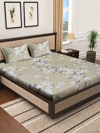 KLOTTHE Kapas Tulen 400 TC Cadar Katil King Double dengan 2 Sarung Bantal-98 x 89 inci